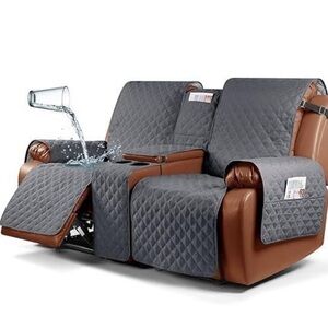 EUC Ruaozz Couch Waterproof Recliner Protector Cover, Grey (4573)